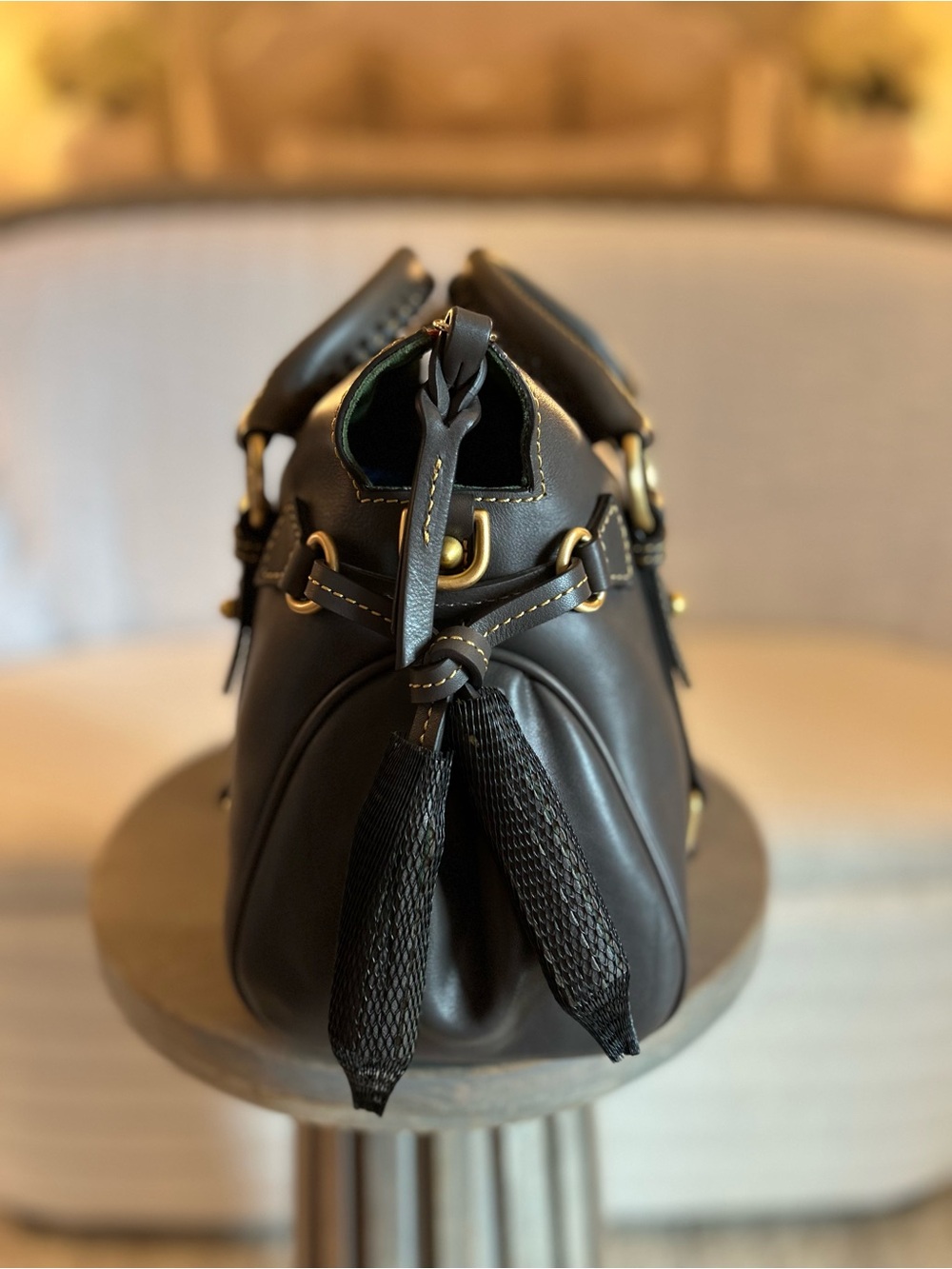 Dooney and Bourke Florentine Mini Satchel in CHARCOAL - Picture 7 of 15